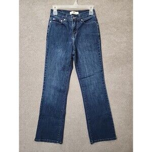 Levis 512 Bootcut Perfectly Slimming Jeans Womens 4 Blue Dark Wash Stretch